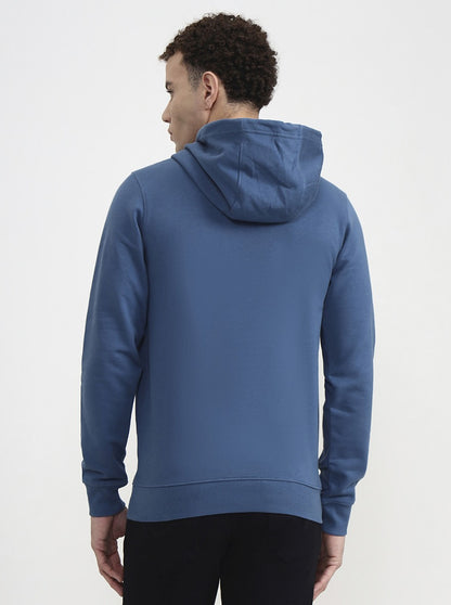 Airforce Blue Solid Slim Fit Winter T-Shirt | JadeBlue