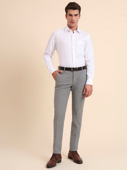 White Solid Regular Fit Formal Shirt | JadeBlue