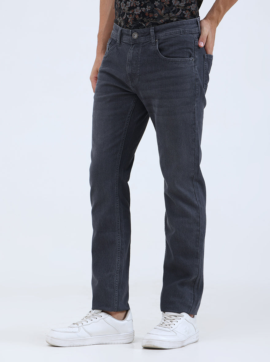 Grey Washed Narrow Fit Jeans | Greenfibre