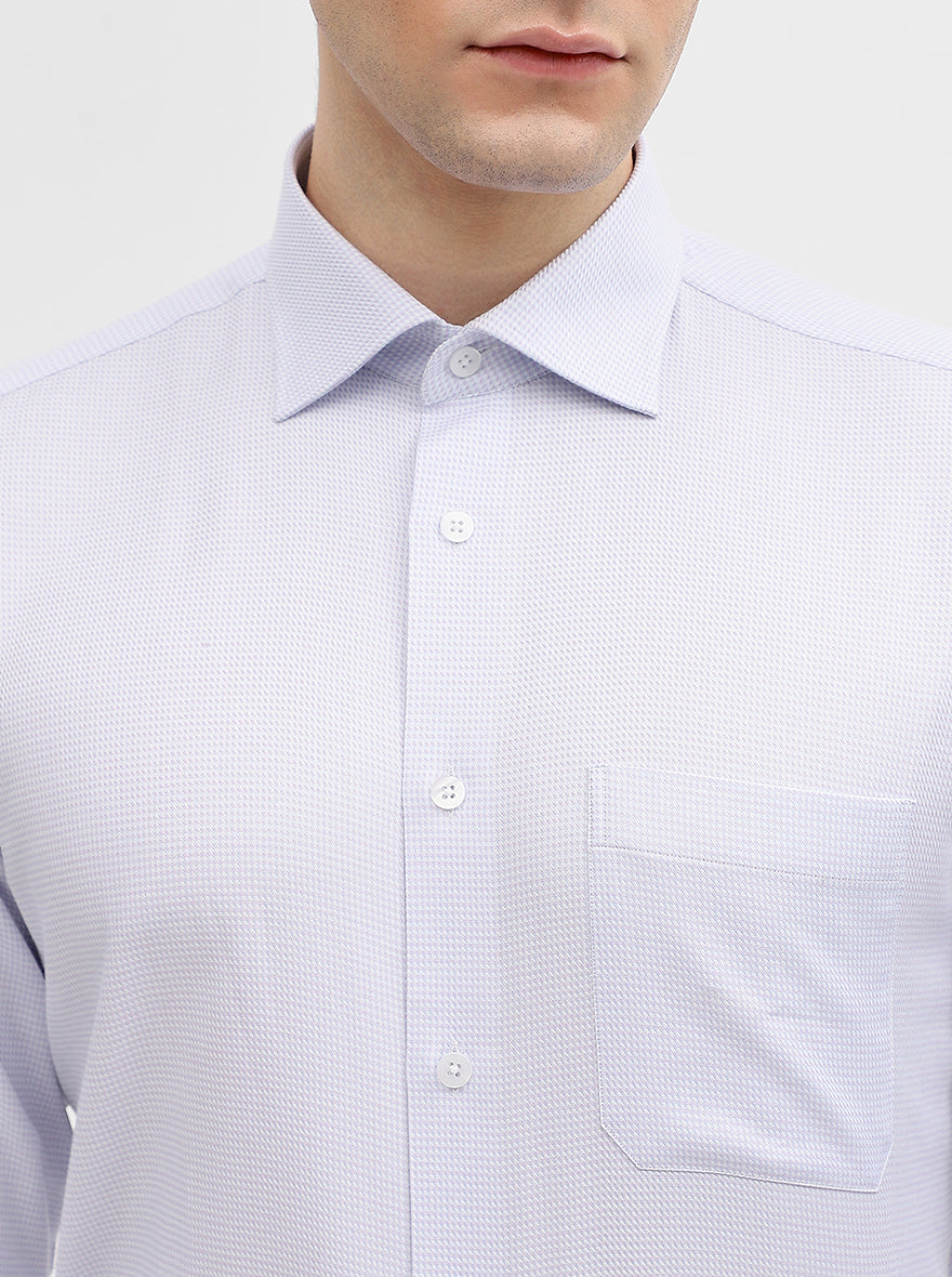 Purple Solid Slim Fit Formal Shirt | Metal