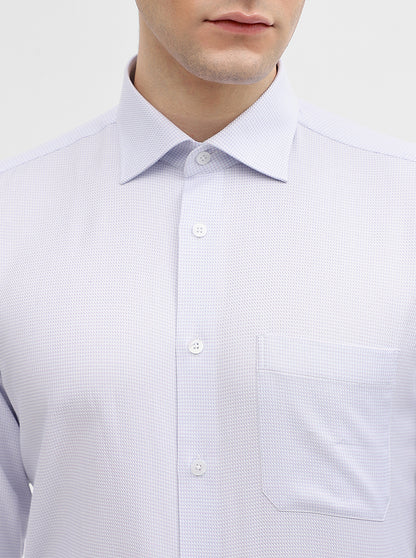 Purple Solid Slim Fit Formal Shirt | Metal