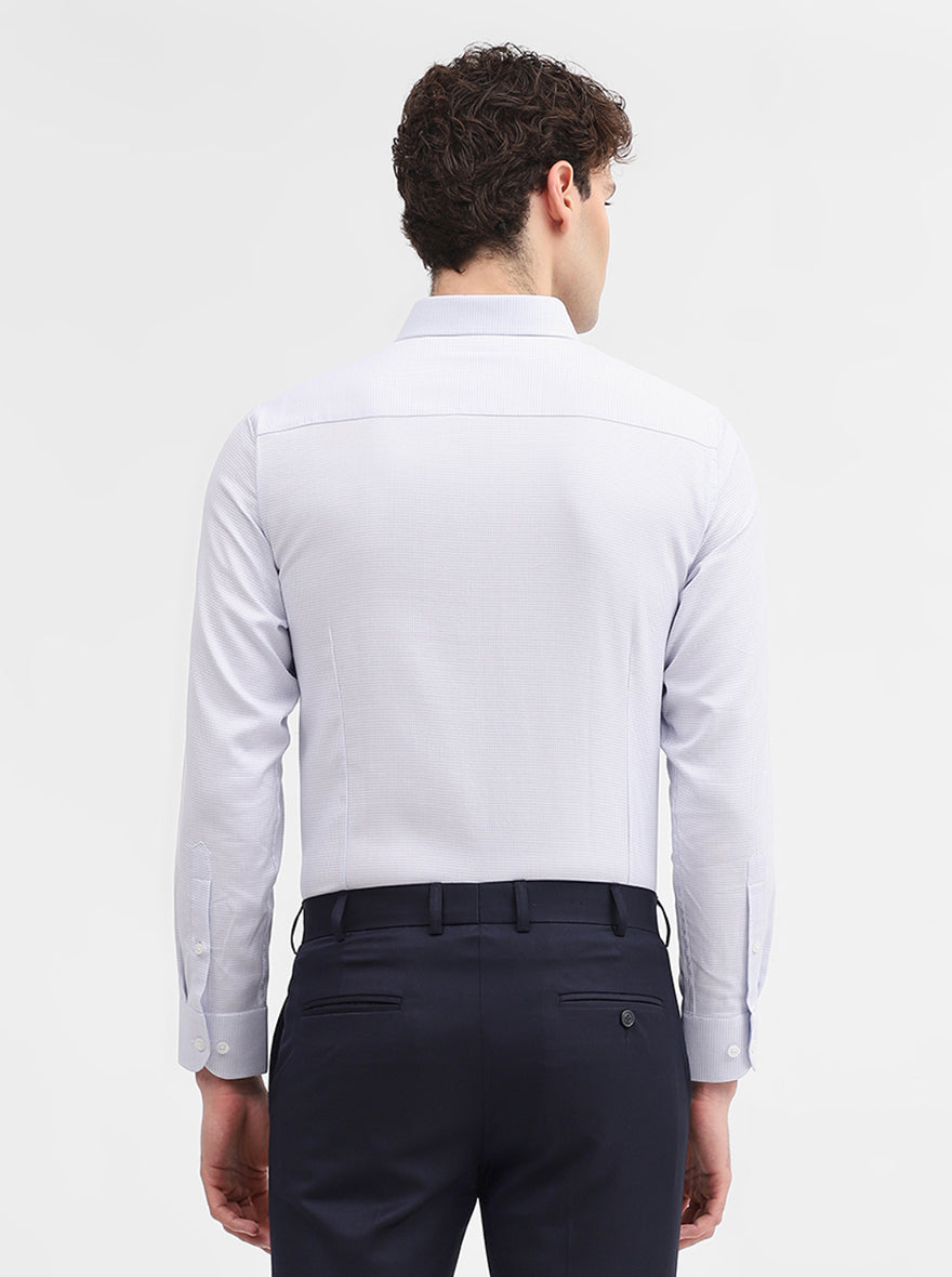 Purple Solid Slim Fit Formal Shirt | Metal