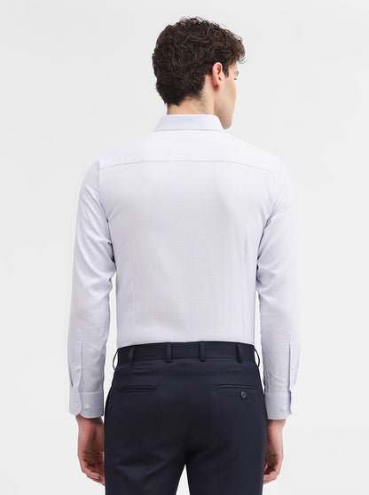 Purple Solid Slim Fit Formal Shirt | Metal