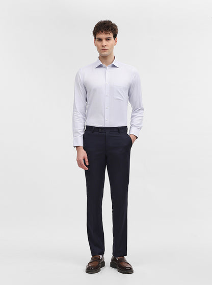 Purple Solid Slim Fit Formal Shirt | Metal