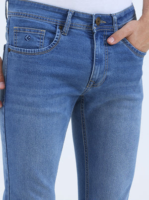 Light Blue Washed Narrow Fit Jeans | Greenfibre