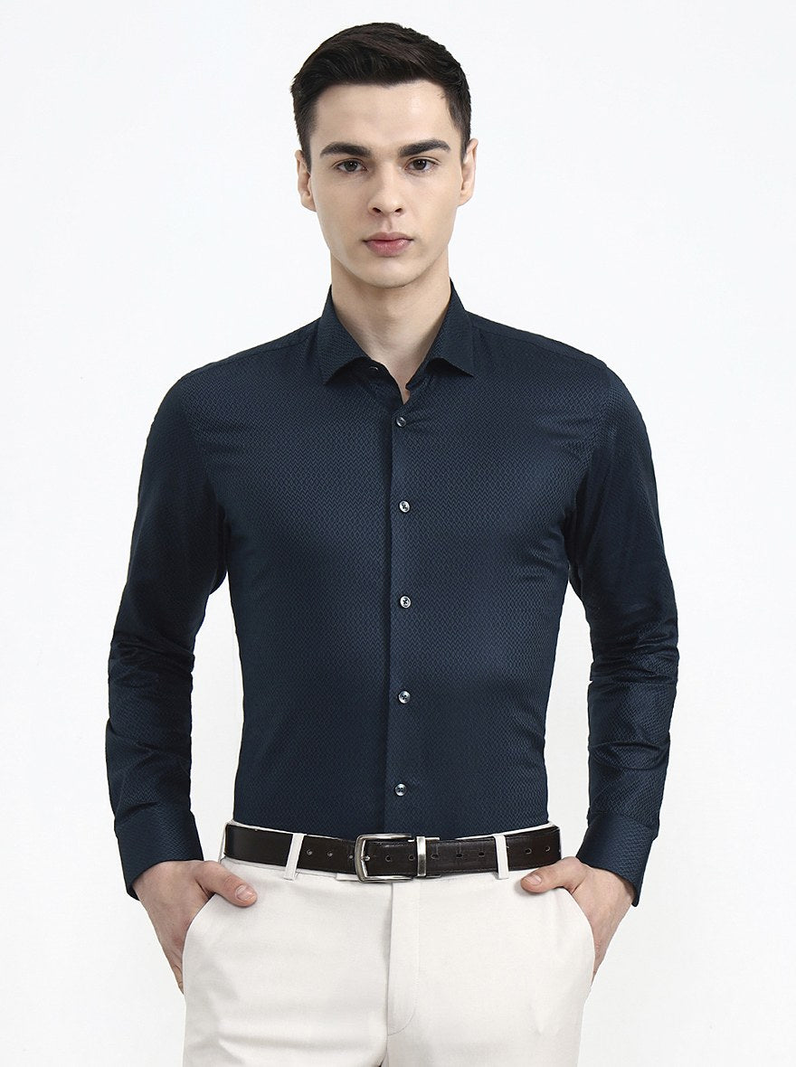 Green Solid Slim Fit Party Wear Shirt | Wyre