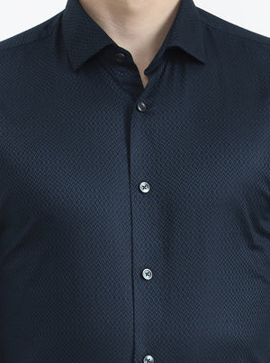 Green Solid Slim Fit Party Wear Shirt | Wyre