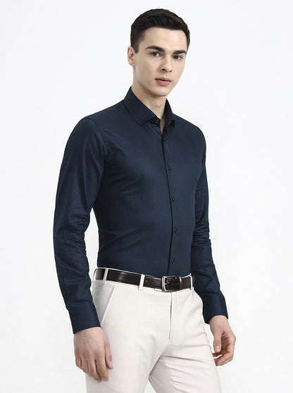 Green Solid Slim Fit Party Wear Shirt | Wyre
