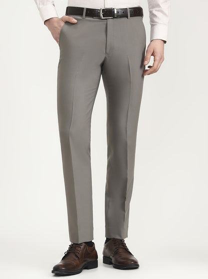 Pista Solid Slim Fit Formal Trouser | Metal