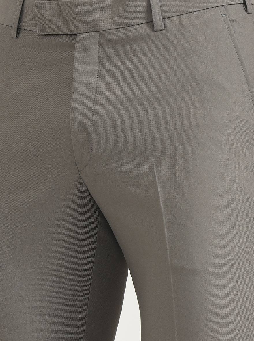 Pista Solid Slim Fit Formal Trouser | Metal