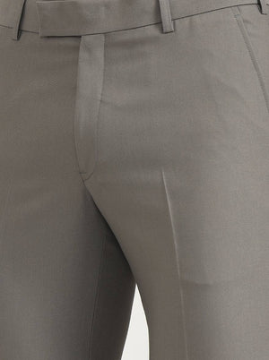 Pista Solid Slim Fit Formal Trouser | Metal