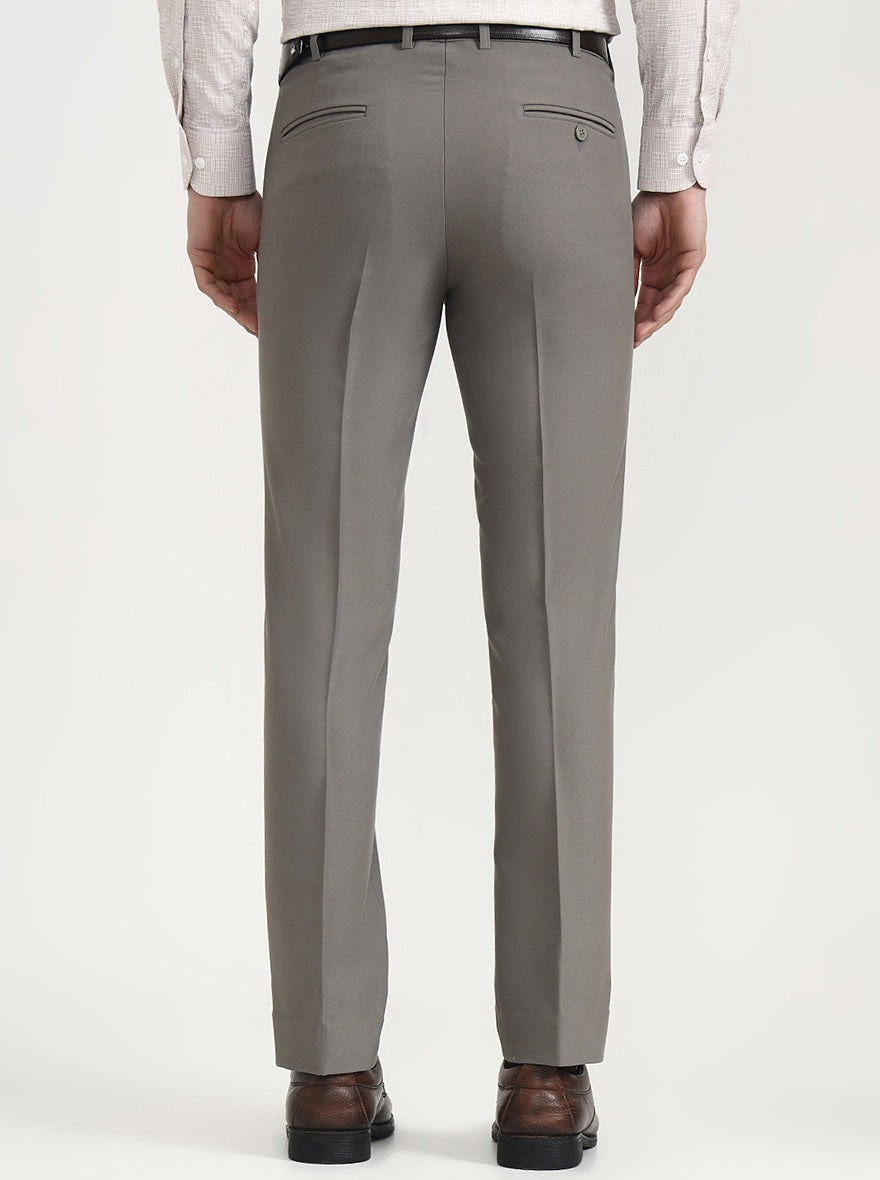 Pista Solid Slim Fit Formal Trouser | Metal