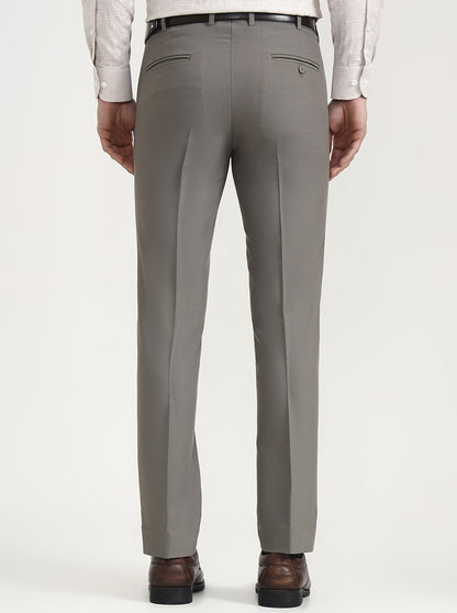 Pista Solid Slim Fit Formal Trouser | Metal