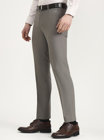 Pista Solid Slim Fit Formal Trouser | Metal