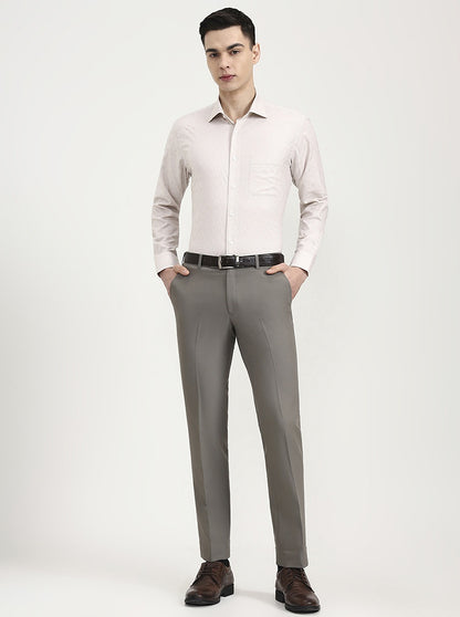 Pista Solid Slim Fit Formal Trouser | Metal