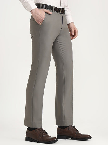 Pista Solid Slim Fit Formal Trouser | Metal