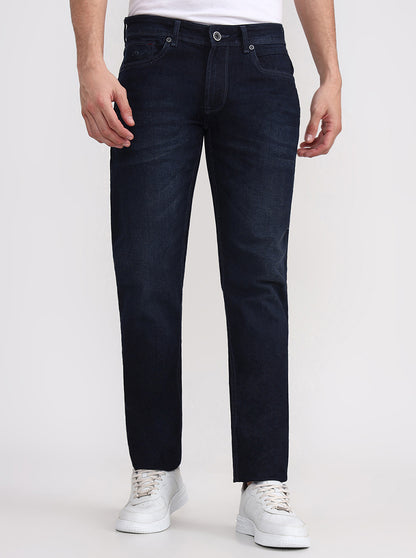 Dark Indigo Blue Washed Slim Fit Jeans | JadeBlue