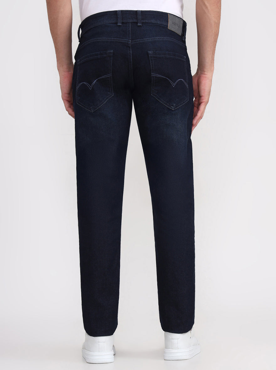 Dark Indigo Blue Washed Slim Fit Jeans | JadeBlue