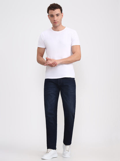 Dark Indigo Blue Washed Slim Fit Jeans | JadeBlue