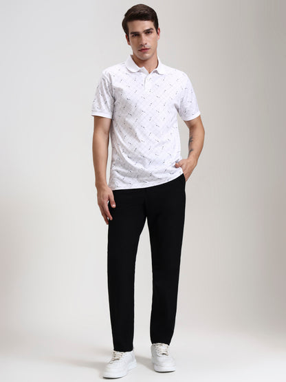 Black Solid Slim Fit Casual Trouser | JadeBlue