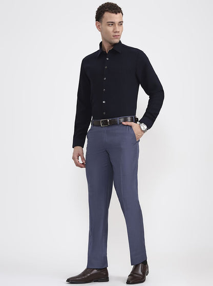 Blue Striped Slim Fit Party Wear Shirt | Wyre