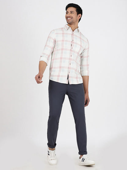 Dark Grey Solid Venice Fit Casual Trouser | JadeBlue