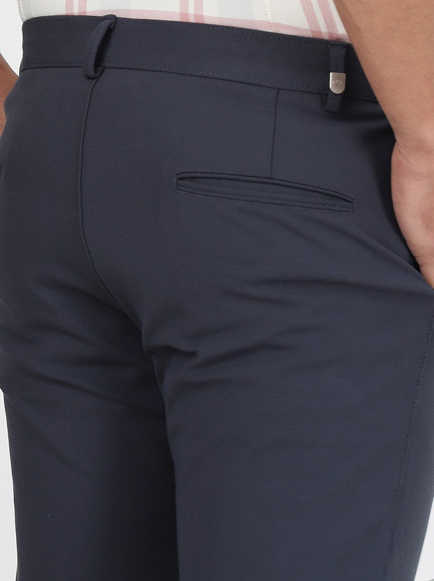Dark Grey Solid Venice Fit Casual Trouser | JadeBlue