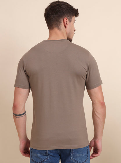 Olive Solid Slim Fit T-Shirt | JadeBlue
