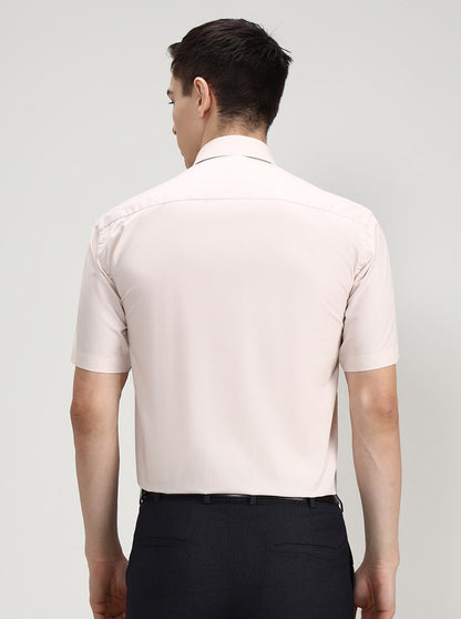 Fawn Solid Regular Fit Formal Shirt | JadeBlue
