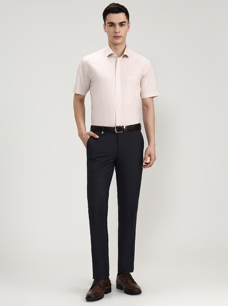 Fawn Solid Regular Fit Formal Shirt | JadeBlue