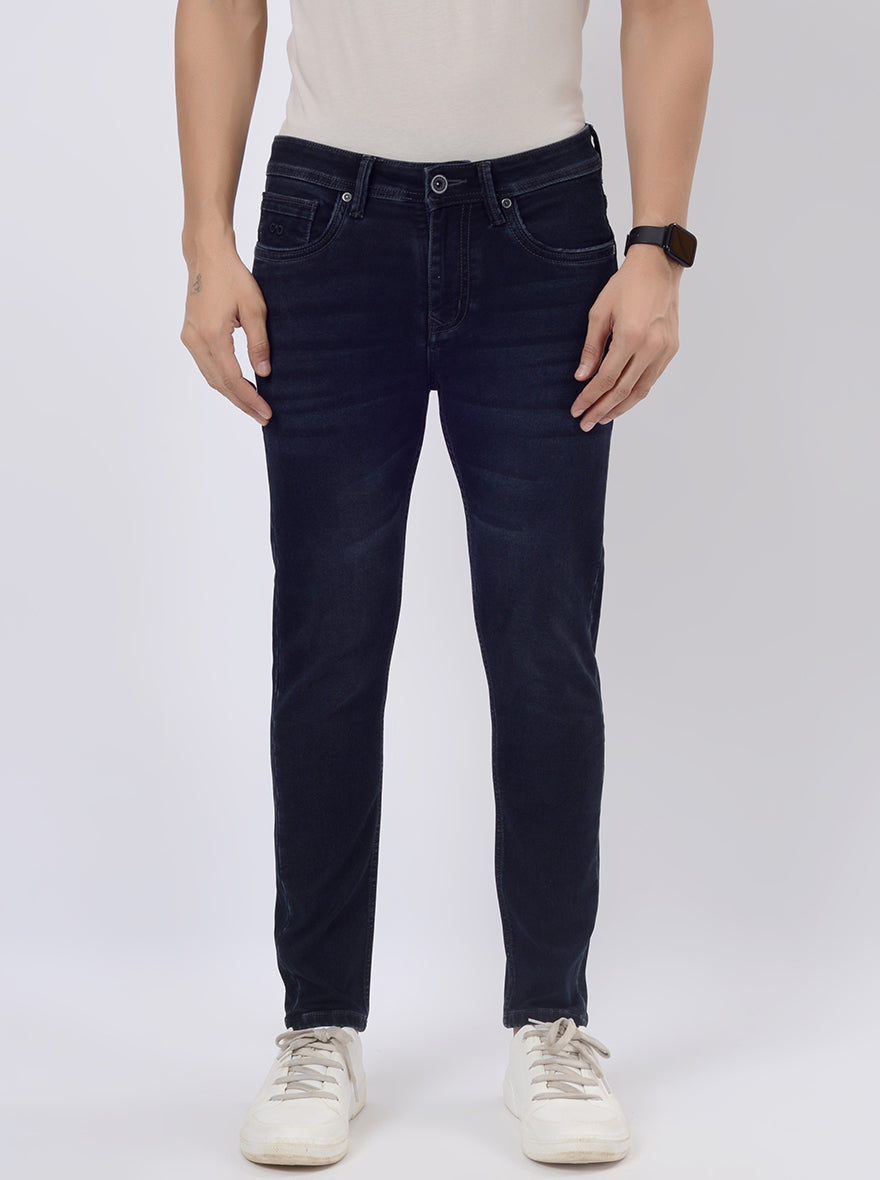 Ink Blue Washed Rider Fit Jeans | JadeBlue