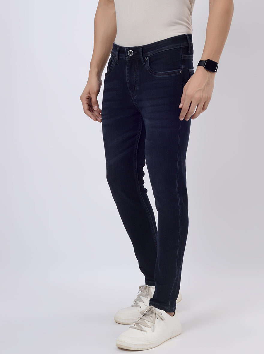 Ink Blue Washed Rider Fit Jeans | JadeBlue