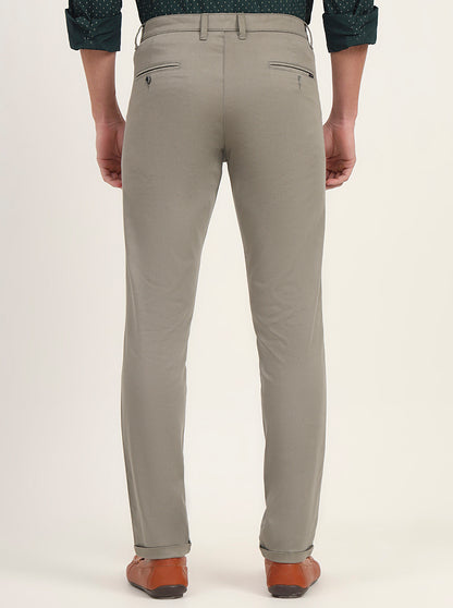 Light Green Solid Neo Fit Casual Trouser | Greenfibre
