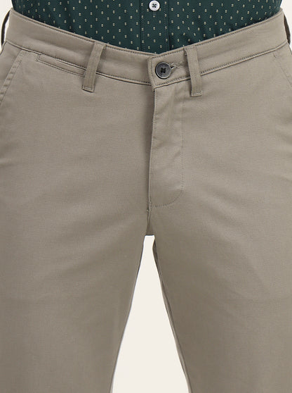 Light Green Solid Neo Fit Casual Trouser | Greenfibre