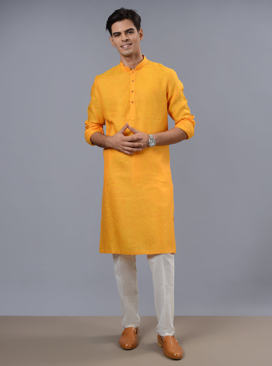 Orange & Yellow Kurta Pajama | TULA