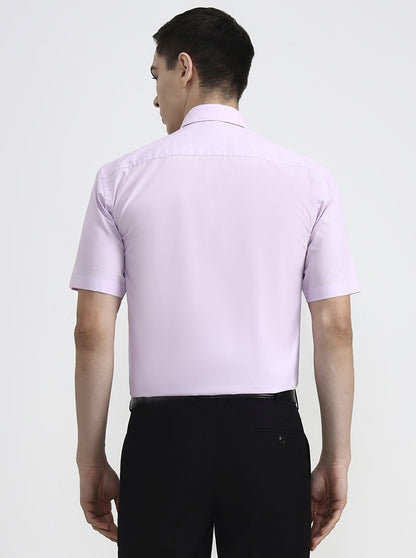 Purple Solid Regular Fit Formal Shirt | JadeBlue