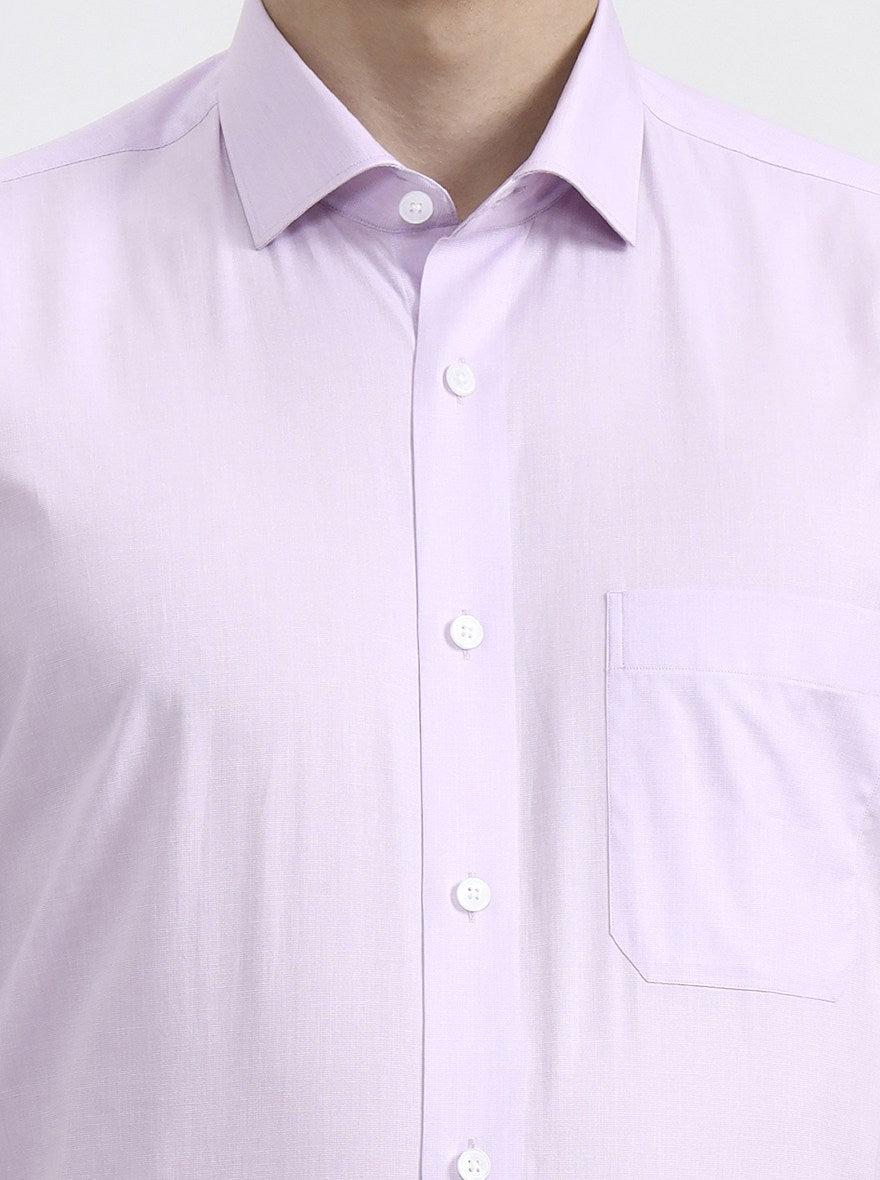 Purple Solid Regular Fit Formal Shirt | JadeBlue