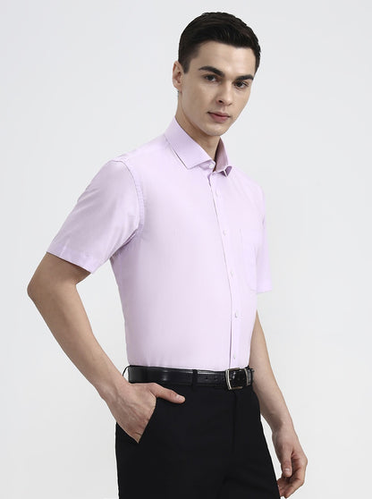 Purple Solid Regular Fit Formal Shirt | JadeBlue