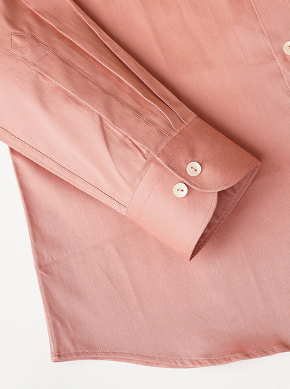 Dusty Pink Solid Slim Fit Party Wear Shirt | Wyre