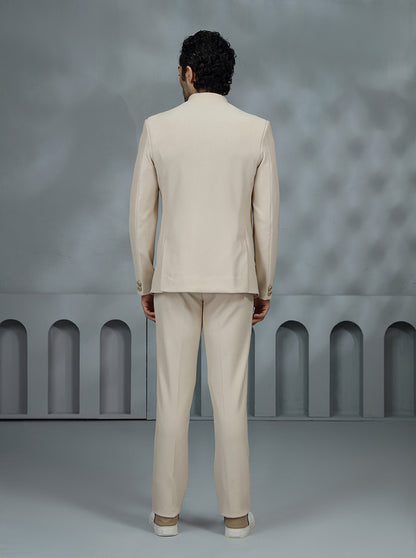 Fawn Solid Jodhpuri Suit | JadeBlue
