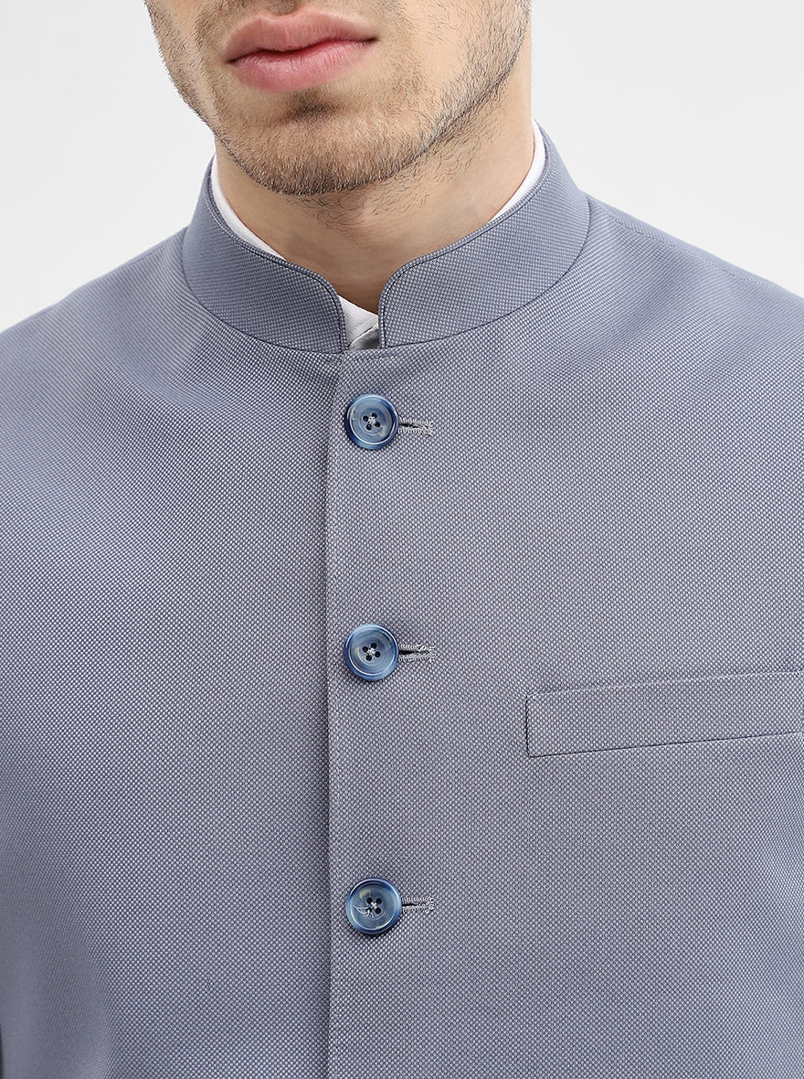 Grey Solid Regular Fit Modi Jacket | JadeBlue