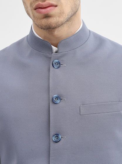 Grey Solid Regular Fit Modi Jacket | JadeBlue