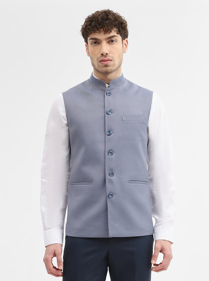 Grey Solid Regular Fit Modi Jacket | JadeBlue