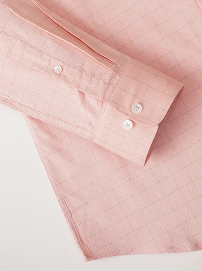 Pink Checked Slim Fit Formal Shirt | JadeBlue Youth