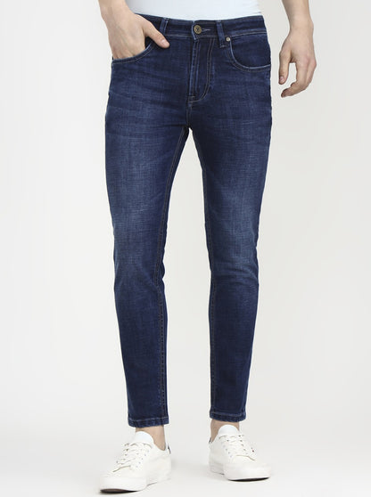 Mid Nebula Blue Solid Rider Fit Jeans | JadeBlue