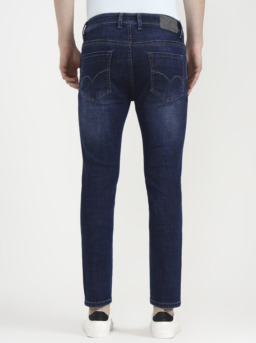 Mid Nebula Blue Solid Rider Fit Jeans | JadeBlue