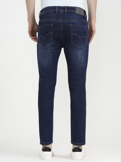 Mid Nebula Blue Solid Rider Fit Jeans | JadeBlue