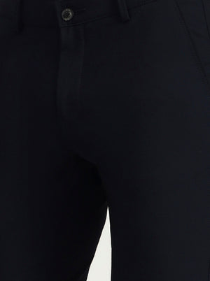Blue Solid Slim Fit Club Wear Trouser | Wyre