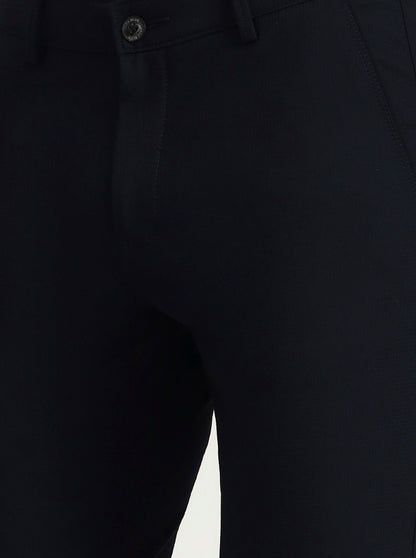 Blue Solid Slim Fit Club Wear Trouser | Wyre