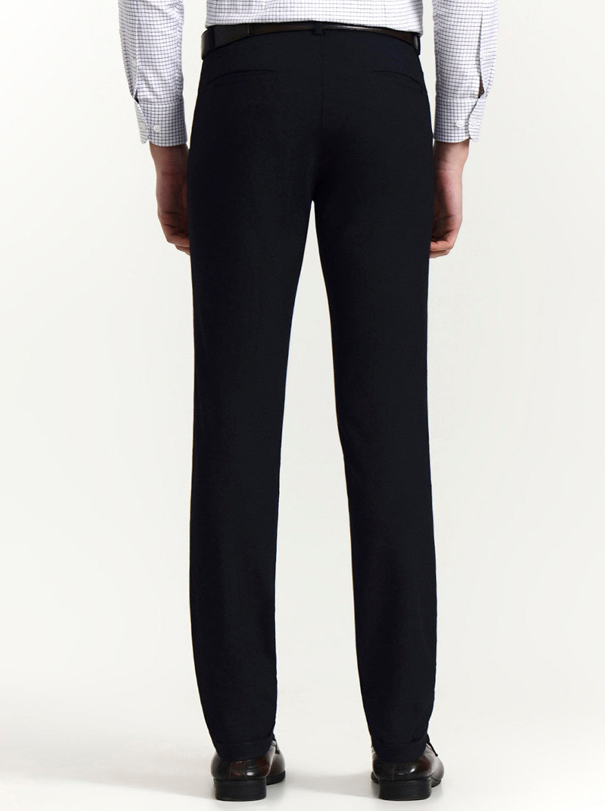 Blue Solid Slim Fit Club Wear Trouser | Wyre